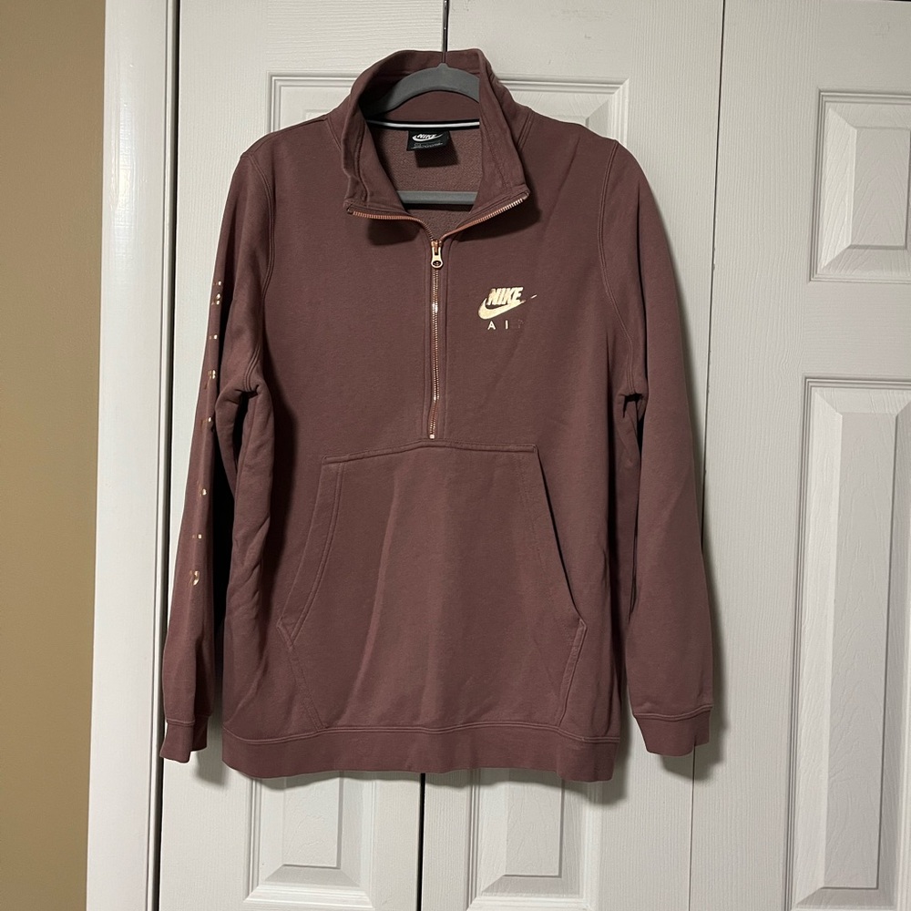 Nike Womens Rose Gold  Zip-Up Sweatshirt